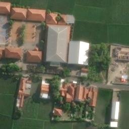 Sand Volleyball Court in Karangsari, JT — aerial view