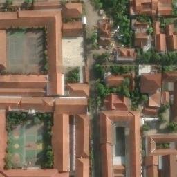 Sand Volleyball Court in Bumirejo, JT — aerial view