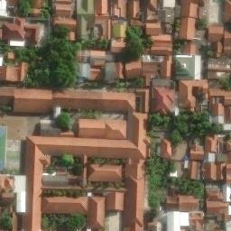 Sand Volleyball Court in Bumirejo, JT — aerial view