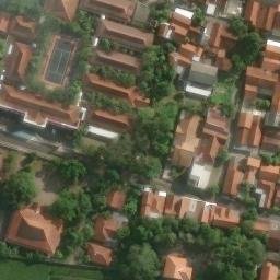 Sand Volleyball Court in Panjer, JT — aerial view