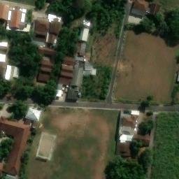 Sand Volleyball Court in Simbatan, JI — aerial view