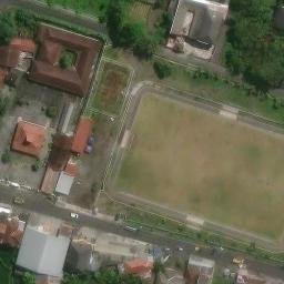 Sand Volleyball Court in Depok — aerial view