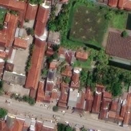 Sand Volleyball Court in Prembun, JT — aerial view