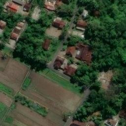 Sand Volleyball Court in Minggir, YO — aerial view