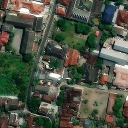 Sand Volleyball Court in Depok, YO — aerial view