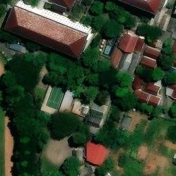 Sand Volleyball Court in Depok, YO — aerial view