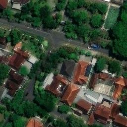 Sand Volleyball Court in Depok, YO — aerial view