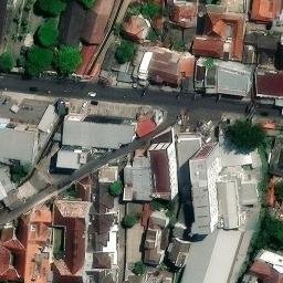 Sand Volleyball Court in Depok, YO — aerial view