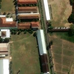 Sand Volleyball Court in Kota Kediri, JI — aerial view