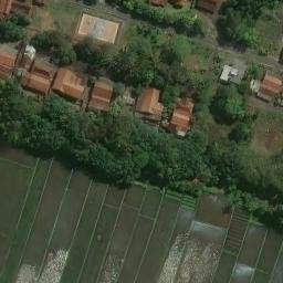 Sand Volleyball Court in Ngombol, JT — aerial view