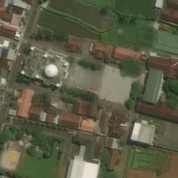 Sand Volleyball Court in Kota Batu, JI — aerial view