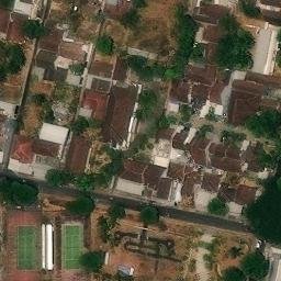 Sand Volleyball Court in Bondowoso, JI — aerial view