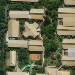 Sand Volleyball Court in Kota Malang, JI — aerial view