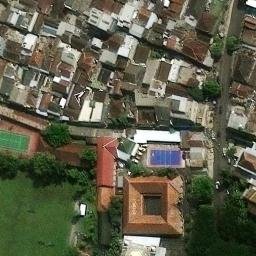 Sand Volleyball Court in Kota Malang, JI — aerial view