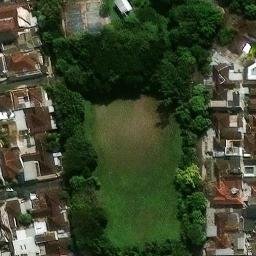 Sand Volleyball Court in Kota Malang, JI — aerial view