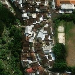 Sand Volleyball Court in Kota Malang, JI — aerial view