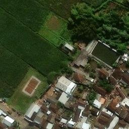 Sand Volleyball Court in Sitirejo, JI — aerial view