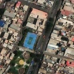 Sand Volleyball Court in Trujillo, LAL — aerial view