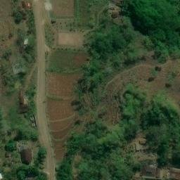 Sand Volleyball Court in Girisubo, YO — aerial view