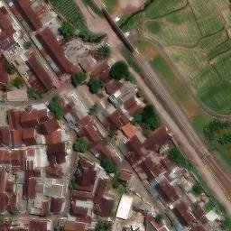Sand Volleyball Court in Glagahworo, JI — aerial view