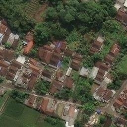 Sand Volleyball Court in Sengguruh, JI — aerial view