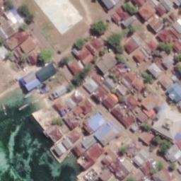 Sand Volleyball Court in Balauring, NT — aerial view