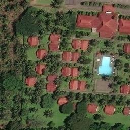 Sand Volleyball Court in Kalibarumanis, JI — aerial view