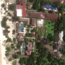 Sand Volleyball Court in Gili Trawangan — aerial view