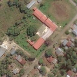 Sand Volleyball Court in Retraen, NT — aerial view