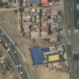 Sand Volleyball Court in Mi Perú, CAL — aerial view
