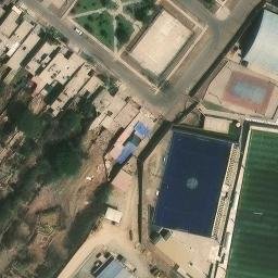 Sand Volleyball Court in Ventanilla, CAL — aerial view