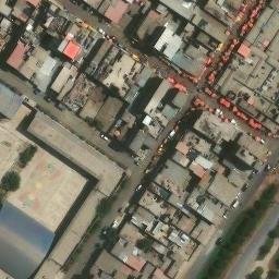 Sand Volleyball Court in San Juan de Lurigancho, LIM — aerial view