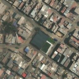 Sand Volleyball Court in San Juan de Lurigancho, LIM — aerial view
