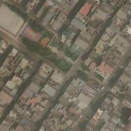 Sand Volleyball Court in San Juan de Lurigancho, LIM — aerial view