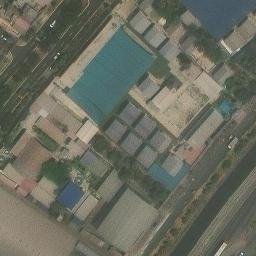 Sand Volleyball Court in San Juan de Lurigancho, LIM — aerial view
