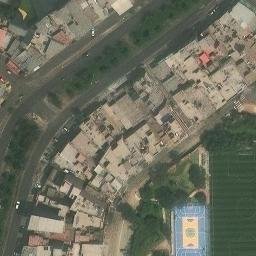 Sand Volleyball Court in San Juan de Lurigancho, LIM — aerial view