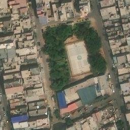 Sand Volleyball Court in San Juan de Lurigancho, LIM — aerial view