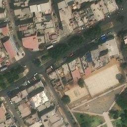 Sand Volleyball Court in San Juan de Lurigancho, LIM — aerial view