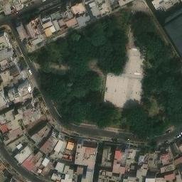 Sand Volleyball Court in San Juan de Lurigancho, LIM — aerial view