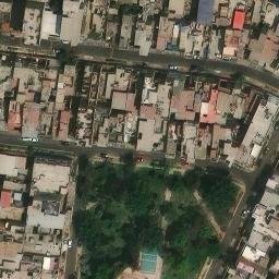 Sand Volleyball Court in San Juan de Lurigancho, LIM — aerial view