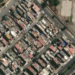 Sand Volleyball Court in San Juan de Lurigancho, LIM — aerial view