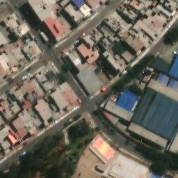 Sand Volleyball Court in San Juan de Lurigancho, LIM — aerial view