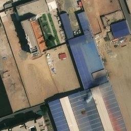 Sand Volleyball Court in Ate, LIM — aerial view