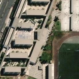 Sand Volleyball Court in San Martín de Porres, LIM — aerial view