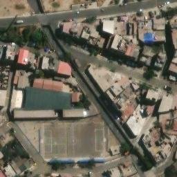 Sand Volleyball Court in El Agustino, LIM — aerial view