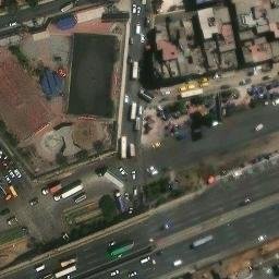 Sand Volleyball Court in El Agustino, LIM — aerial view