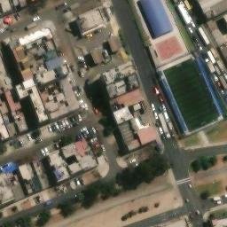 Sand Volleyball Court in El Agustino, LIM — aerial view