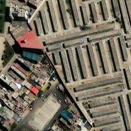 Sand Volleyball Court in El Agustino, LIM — aerial view