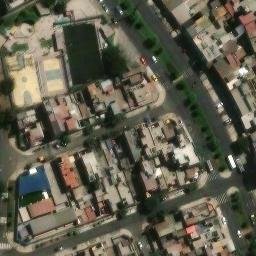 Sand Volleyball Court in Santa Anita, LIM — aerial view