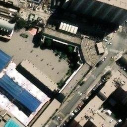 Sand Volleyball Court in Breña, LIM — aerial view
